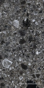 Керамогранит для пола и стены Kerranova Terrazzo Керамогранит K-333/MR Dark Grey ZZ30х60 K-333/MR/300x600x9