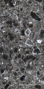 Керамогранит для пола и стены Kerranova Terrazzo Керамогранит K-333/MR Dark Grey ZZ30х60 K-333/MR/300x600x9