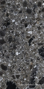 Керамогранит для пола и стены Kerranova Terrazzo Керамогранит K-333/MR Dark Grey ZZ30х60 K-333/MR/300x600x9