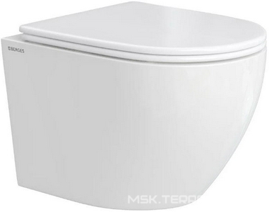 Комплект: Унитаз подвесной+сиденье с микролифтом цв.белый+инсталляция+клавиша O3 хром глянец ZZ Berges Универсал 043389