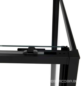 Душевой уголок 1100х1000хh2000мм, прямоуг., правый/левый, (стекло прозрачное 6мм Easy Clean, фурн.цв. черный матовый),  ZZ Vincea Slim Soft VSR-1SS1011CLB