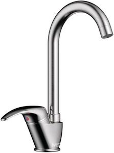 Смеситель для кухонной мойки Umi BN,  поворотный излив, пов-ть матовая - брашированная, цв. сталь, ZZ Omoikiri umi 4994239