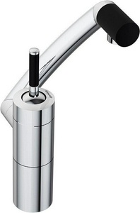 Смеситель для раковины, поворотный излив 186мм, (корпус цв.хром, ручка цв.чёрный),  Damixa Arc 290217464