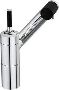 Смеситель для раковины, поворотный излив 186мм, (корпус цв.хром, ручка цв.чёрный),  Damixa Arc 290217464