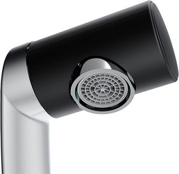 Смеситель для раковины, поворотный излив 186мм, (корпус цв.хром, ручка цв.чёрный),  Damixa Arc 290217464