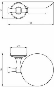 Мыльница настенная, (цв.хром),  ZZ Migliore Fortuna 31054
