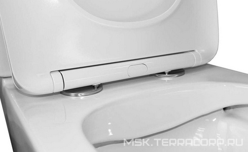 Унитаз напольный, с бачком, безободковый с сиденьем микролифт в компл., цв. белый Azario Ferra AZ-1015