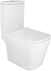 Унитаз напольный, с бачком, безободковый с сиденьем микролифт в компл., цв. белый Azario Ferra AZ-1015