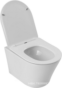 Унитаз подвесной, безободковый, смыв "Торнадо", сиденье с микролифтом в комплекте Aquanet ZVEZDA-3 336319