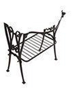 Структура напольная для раковины 75см, с полотенцедержателем и полкой-решёткой (металл цв. алюминий античный), крепёж в компл.,  ZZ Galassia Ethos 8462