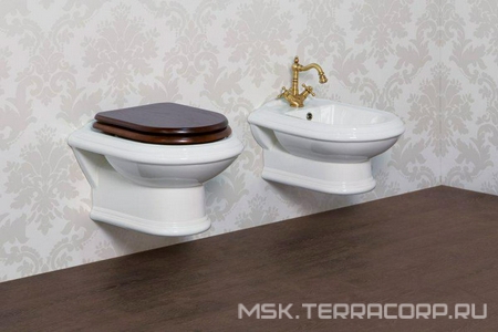 Биде подвесное 396x540мм,  ZZ Cezares King Palace CZR-618-TH