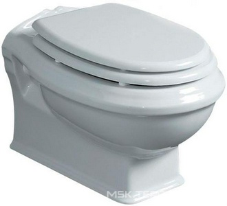 Унитаз подвесной 37,5х51cм, безободковый, БЕЗ сиденья,  Simas Arcade AR841bi rimless