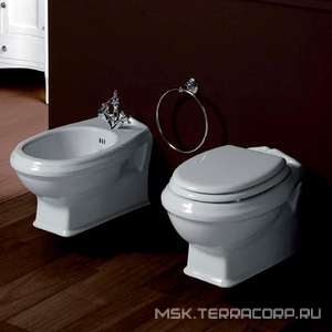 Унитаз подвесной 37,5х51cм, безободковый, БЕЗ сиденья,  Simas Arcade AR841bi rimless