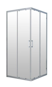 Душевой уголок 900-1000x900-1000хh1900мм, квадратн., раздвижные двери, (стекло текстурное 6мм, фурн.цв.хром),  ZZ Vincea Rapid VSS-3R90/10MT