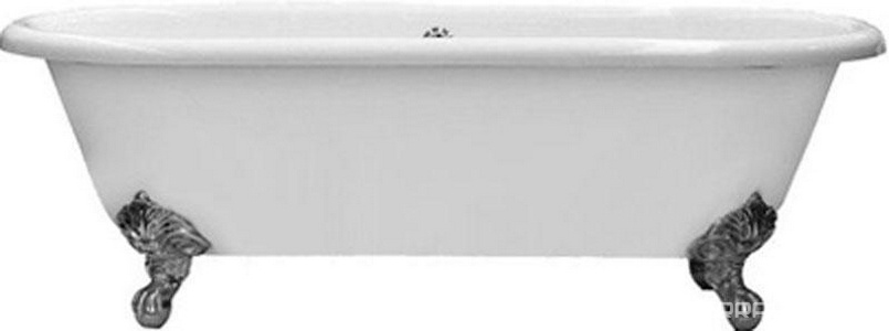 Ванна 1540х762хh748мм, чугунная, цв. белый внутри и снаружи (без ножек, сифона, выпуска),  ZZ Gaia Slipper 154 VRG 1920BI