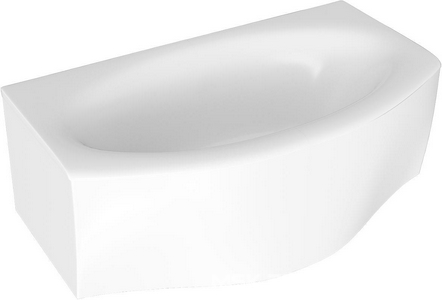 Ванна акриловая "NEGA", 1700х950 мм, БЕЗ каркаса, слива-перелива и панели, белая ZZ 1Marka Nega 01нег1795