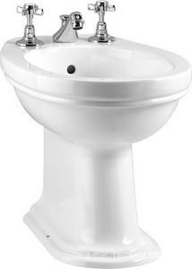 Биде напольное 350х530мм, с 3 отв. д/смесит.,  ZZ Devon & Devon Rose IBBID3FROSE