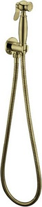 Гигиенический душевой набор (лейка, шланг 120см, шланговое подсоединение со встроенным держателем), (цв. бронза), Cezares ZZ Cezares Lira CZR-C-IFSC1-02