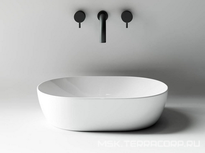 Умывальник чаша накладная овальная  480х350х130мм ZZ Ceramica Nova Element CN5010