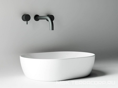 Умывальник чаша накладная овальная  480х350х130мм ZZ Ceramica Nova Element CN5010