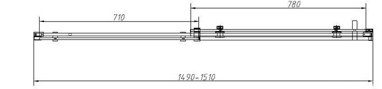 Дверь для душа, в нишу 1500хh1950мм, раздвижная, 1 дверь, 1 неподв.секция, правая/левая, (стекло прозрачное 8мм, фурн.цв.черный матовый),  ZZ Vincea Como-N VDS-4CN150CLB
