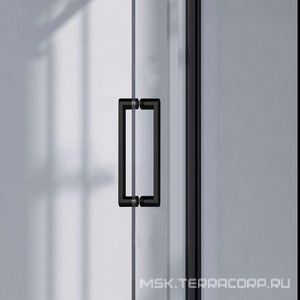 Дверь для душа, в нишу 1500хh1950мм, раздвижная, 1 дверь, 1 неподв.секция, правая/левая, (стекло прозрачное 8мм, фурн.цв.черный матовый),  ZZ Vincea Como-N VDS-4CN150CLB