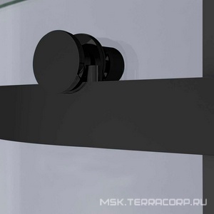 Дверь для душа, в нишу 1500хh1950мм, раздвижная, 1 дверь, 1 неподв.секция, правая/левая, (стекло прозрачное 8мм, фурн.цв.черный матовый),  ZZ Vincea Como-N VDS-4CN150CLB