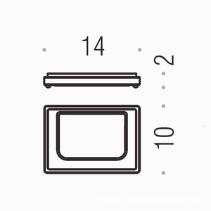 Мыльница настольная, (стекло матовое/хром),  Colombo Look B1640.000