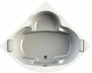 Ванна акриловая "СОРРЕНТО 2", 1400х1400, молдинг бронз, каркас и слив-перелив (бронза), подголов.2 шт., фронт. панель декорированная  "Swarovski" ZZ