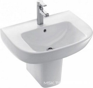 Раковина  560*372*135 мм, 1 отв. д/смес., c хром. заглушкой Е4061, без крепежа ZZ Jacob Delafon Odeon Up E4755G-00