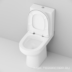 Унитаз напольный , безободковый, цвет белый, БЕЗ крышки-сиденья AMPM Spirit C708600WH