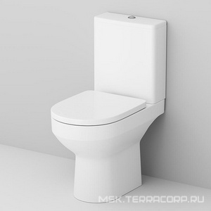 Унитаз напольный , безободковый, цвет белый, БЕЗ крышки-сиденья AMPM Spirit C708600WH