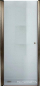 Дверь в нишу 900хh1950мм, распашная, петли слева, (стекло текстурное Punto 6мм, фурнит. цв.бронза),  ZZ Cezares Pordenone PORDENONE-B-1-90-P-Br-L