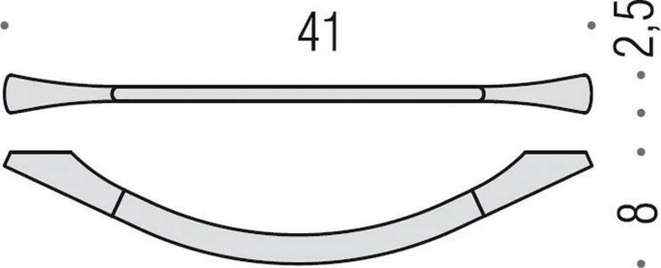 Полотенцедержатель 41 см, (цв.хром),  Colombo Land B2809.000
