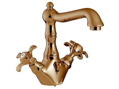 Смеситель для раковины, с д/к, (цв. бронза),  KL 3M Nuova retro 4118 UU