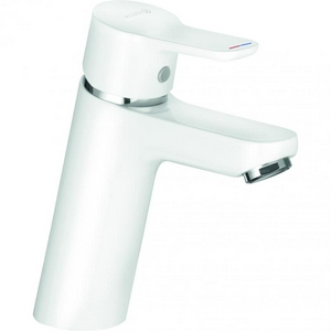 Смеситель для раковины однорычажный без д/к, цвет белый/хром ZZ Kludi Pure&Easy 372929165