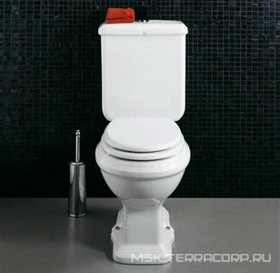 Бачок "Низкий" 390хh430мм, подвод воды снизу слева, (БЕЗ механ. смыва арт. D 21 хх), (цв. белый)  Simas Arcade AR 822