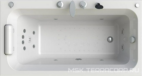 Акриловая ванна Radomir Хельга 2 Специальный Chrome 170x90 с пультом| 170x90x50