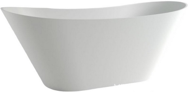 Ванна 1610х660хh620мм, отдельностоящая, интегрир.слив перелив, д/к в цвет ванны в компл.,(иск.камень Soft rock цв.белый мат),  ZZ Holbi Afina 1.01.004.11.1