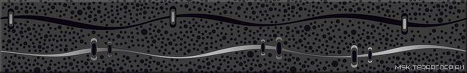 Бордюр Дефиле Неро Геометрия XX|6.2х40.5