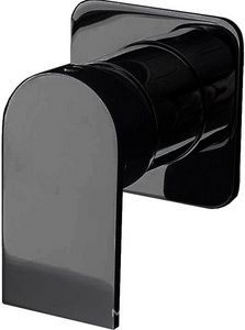 Смеситель для душа, встраиваемый в стену, с маленькой розеткой, (цв. чёрный / хром),  ZZ 3M Ran 2259 NC