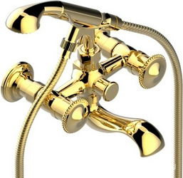 Смеситель на ванну с душ.гарн., (цв. латунь (Luxbrass)) Vendome ZZ