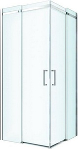 Душевое ограждение 90х90 см, раздвижные двери, профиль хром, стекло прозрачное (6мм), без поддона ZZ Berges MELITA 061028