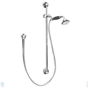 Стойка для душа h772мм, с лейкой, шлангом и шланговым подсоединением, (цв.хром), D&D ZZ Devon & Devon Универсал utci518crne