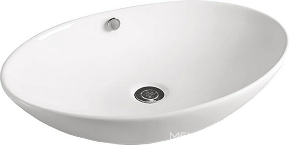 Раковина-чаша 63x41x13,5 см см, БЕЗ сифона, белая ZZ SantiLine SantiLine SL-1019