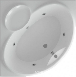 Акриловая ванна Акватек Эпсилон с гидромассажем и экраном| 150x150x46