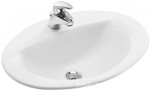 Раковина ODEON встраиваемая, установка сверху /56x43/ (бел) ZZ Jacob Delafon Odeon E4155-00