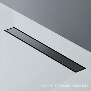 Душевой желоб 60 см, комбинированный затвор, решетка под плитку из нерж.стали, цв.черный AMPM Универсал W01SC-U11-060-04BM