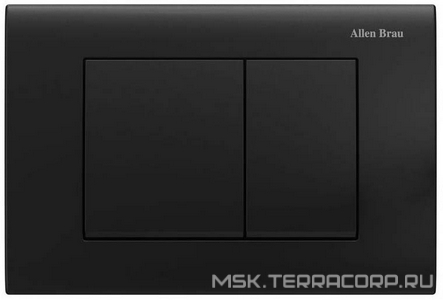 Кнопка двойного смыва, пневм., для инсталляции д/унитаза, (пластик цв.черный матовый),  Allen Brau Liberty 9.20002.31