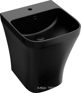 Раковина-моноблок 365х400 мм, подвесная, цв. черный ZZ Ceramica Nova Dion CN6067MB